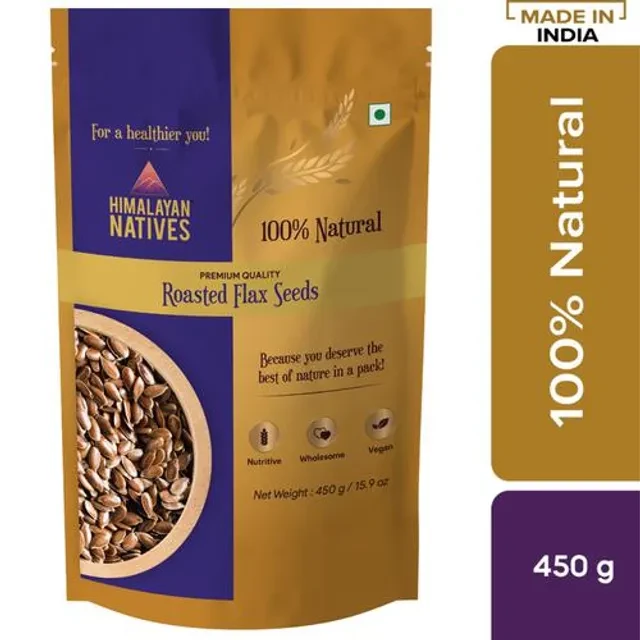 Himalayan Natives Roasted Flax Seeds, 450 g-1.webp